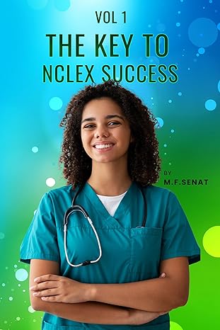 Smiling nurse on NCLEX book cover.
