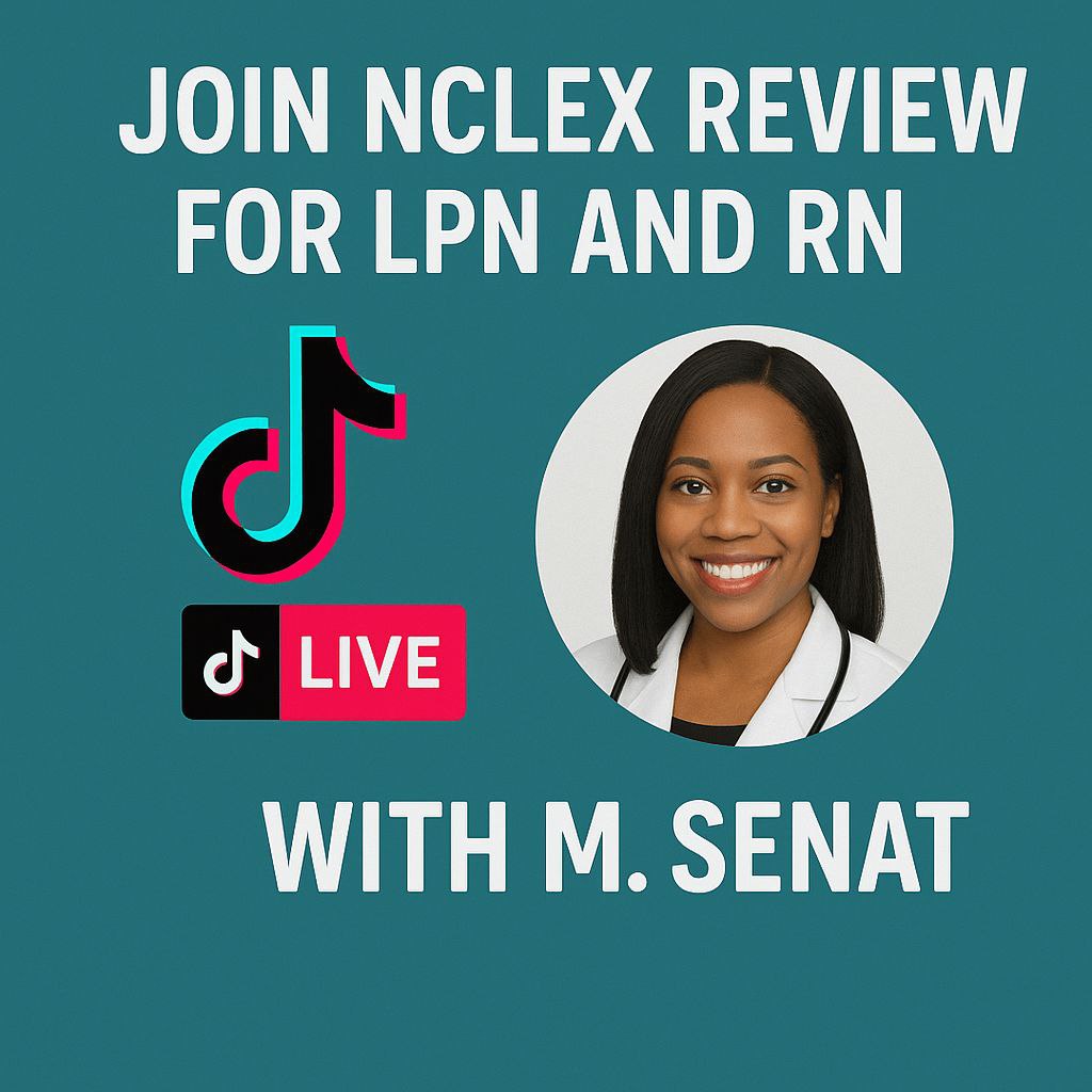 NCLEX review promotion with TikTok and instructor.