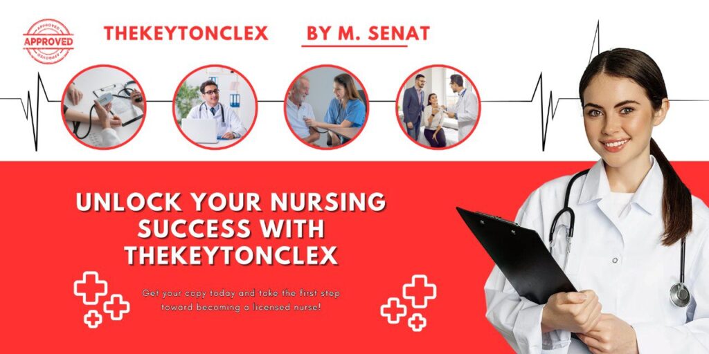 Nurse with stethoscope and educational text.